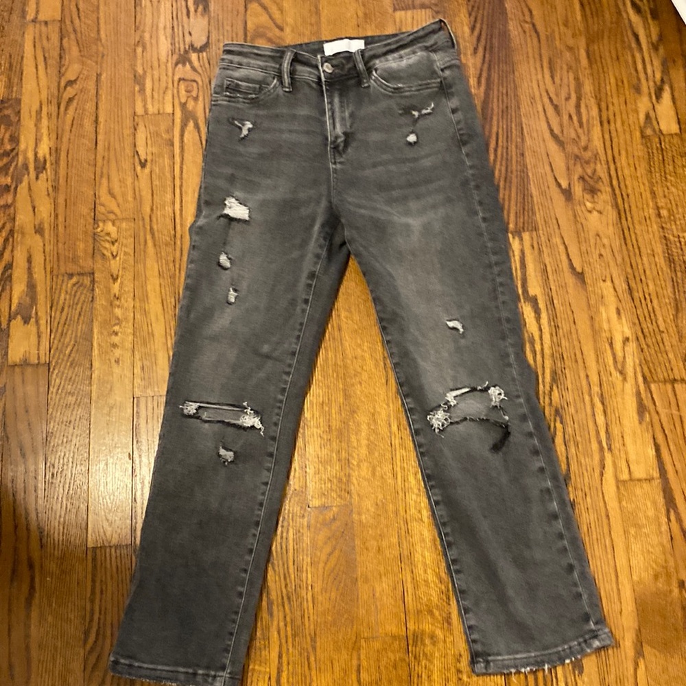 Vervet Black denim skinny ripped jeans